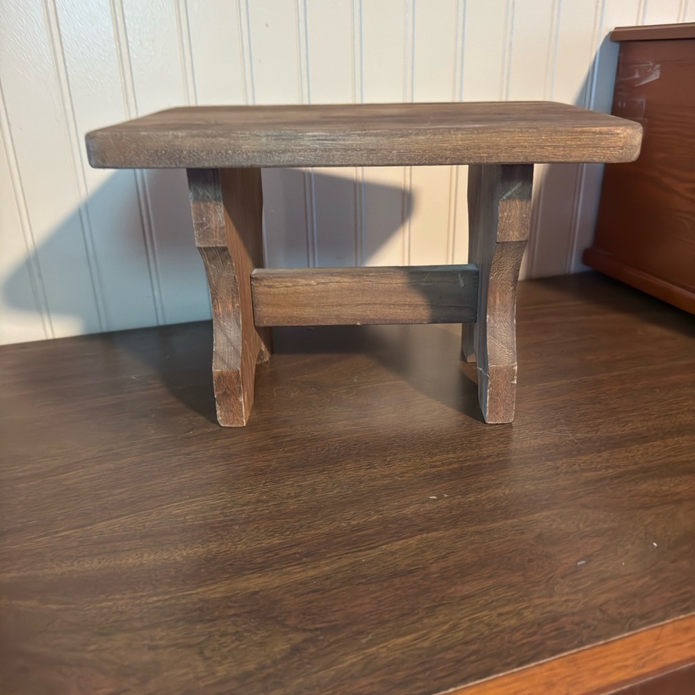 Vintage farm stool wooden stool 1960